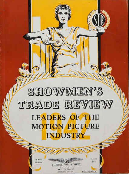 SHOWMENS TRADE REVIEW magazine side cover 26 December 1942