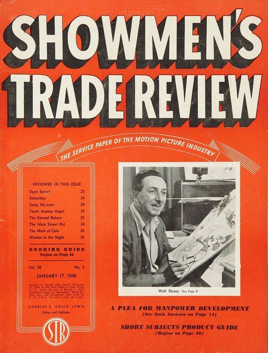 SHOWMENS TRADE REVIEW magazine side cover 17 January 1948