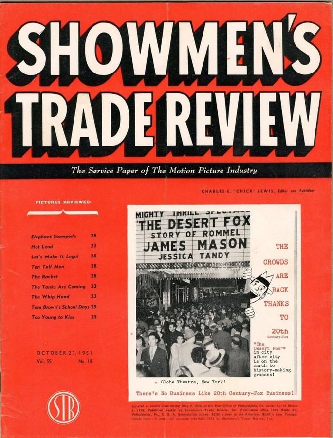 SHOWMENS TRADE REVIEW magazine side cover 27 October 1951