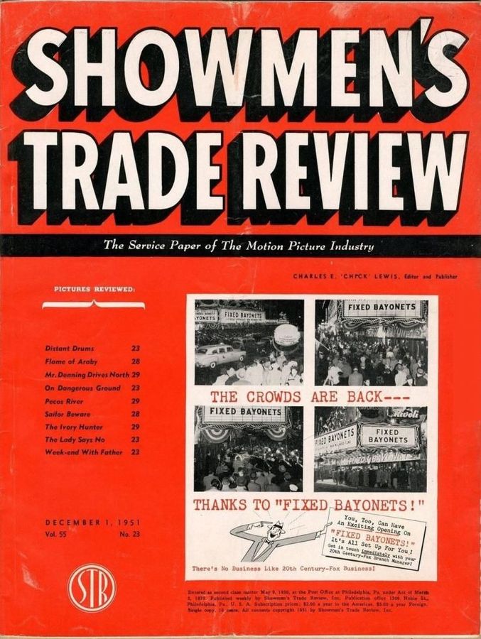 SHOWMENS TRADE REVIEW magazine side cover 1 December 1951