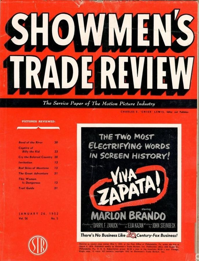 SHOWMENS TRADE REVIEW magazine side cover 26 January 1952