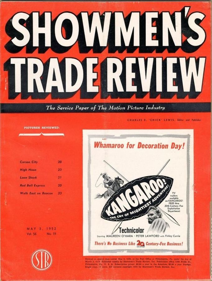 SHOWMENS TRADE REVIEW magazine side cover 3 May 1952