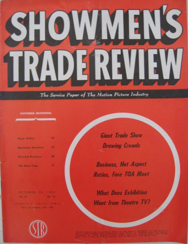 SHOWMENS TRADE REVIEW magazine side cover 30 October 1954