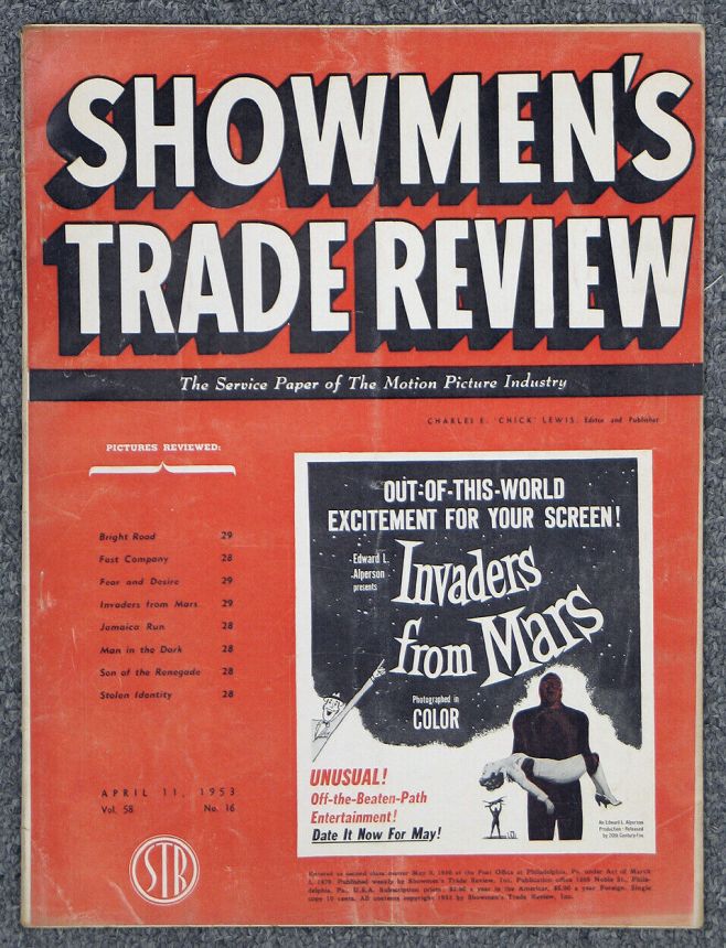 SHOWMENS TRADE REVIEW magazine side cover 11 April 1953