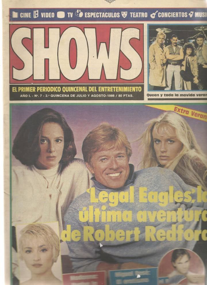 SHOWS magazine side cover Issue 7  July/August 1986