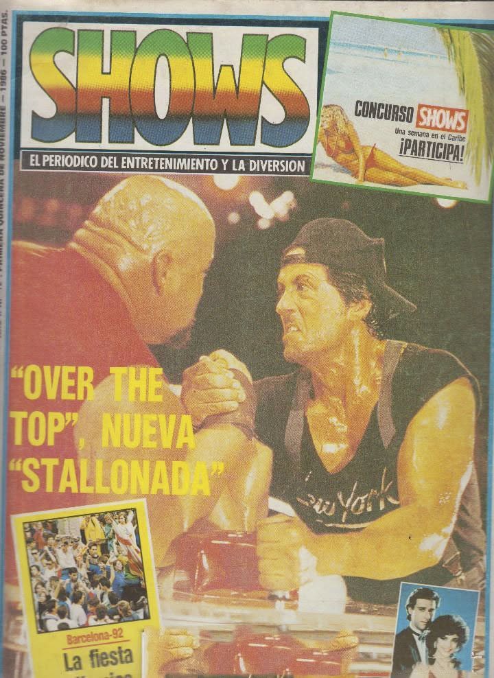 SHOWS magazine side cover Issue 12  November 1986