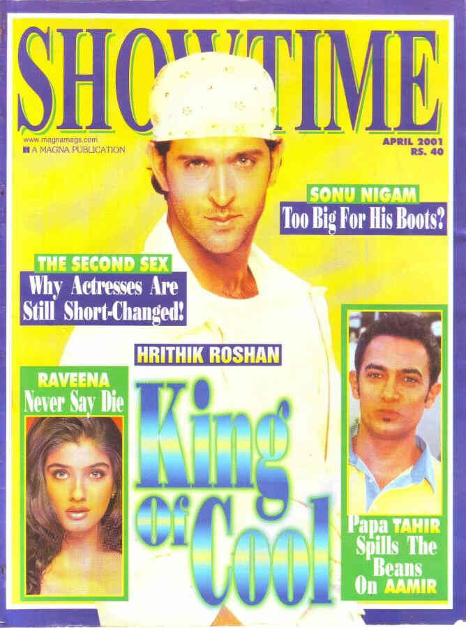 SHOWTIME (In) magazine side cover April 2001