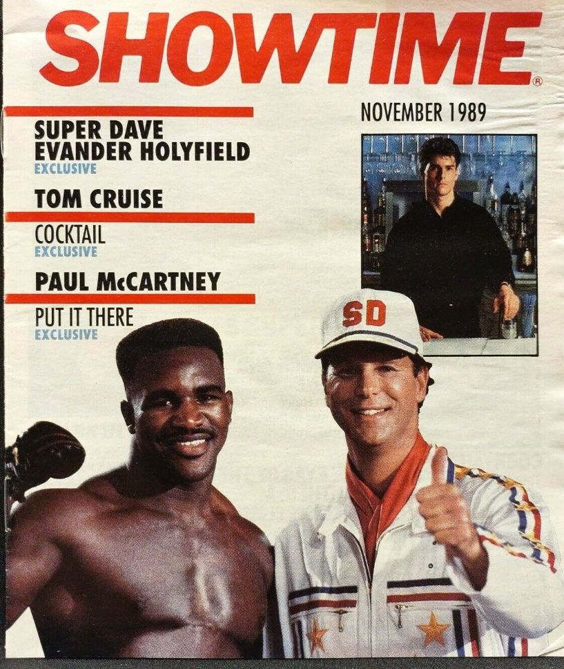 SHOWTIME (USA) magazine side cover  November 1989