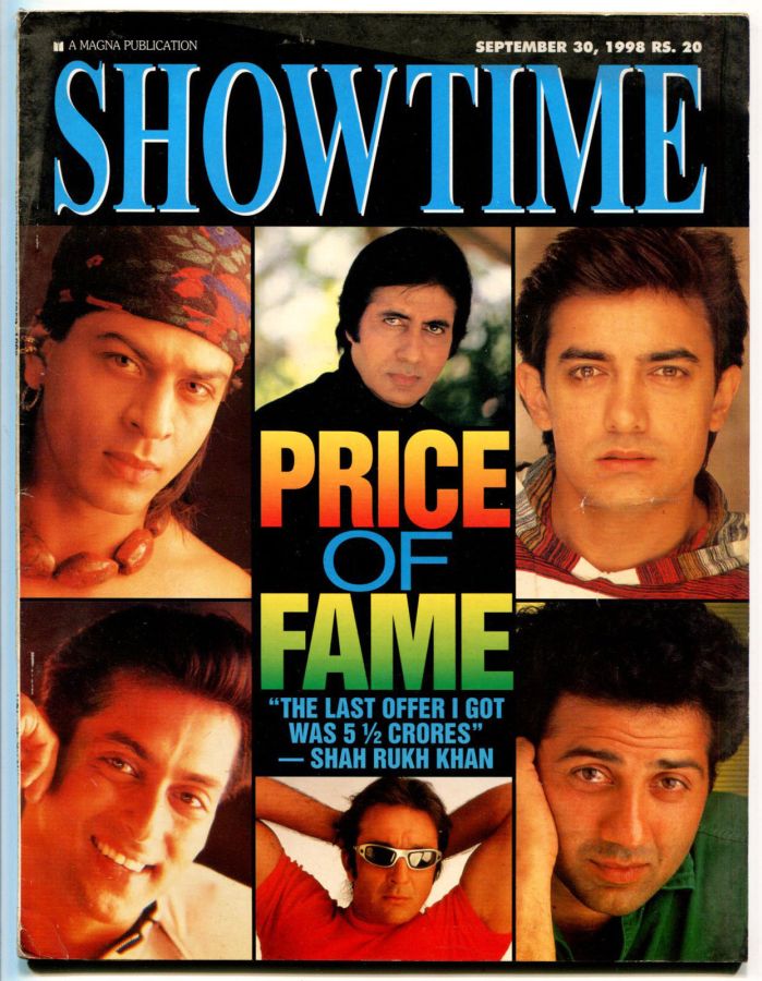 SHOWTIME (In) magazine side cover 30 September 1998