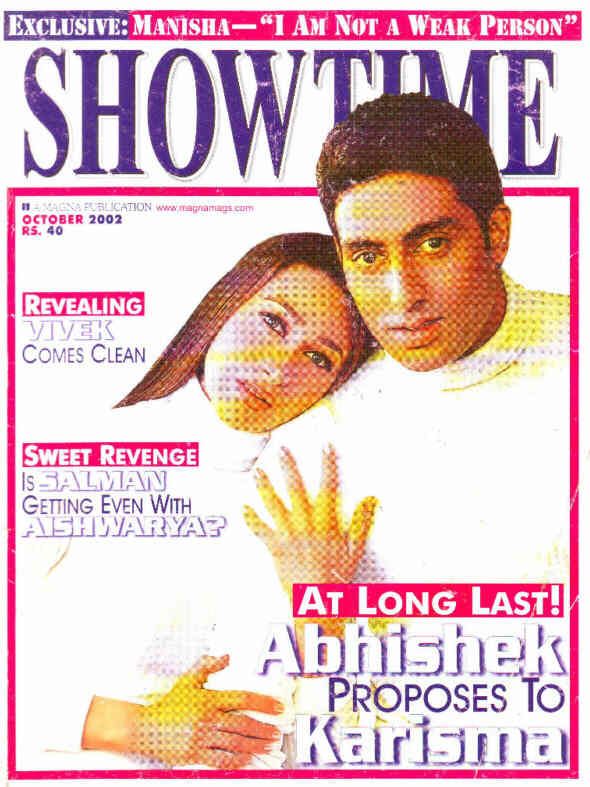SHOWTIME (In) magazine side cover October 2002