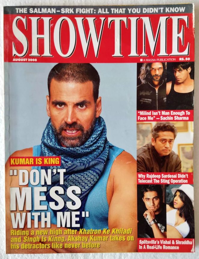 SHOWTIME (In) magazine side cover August 2008