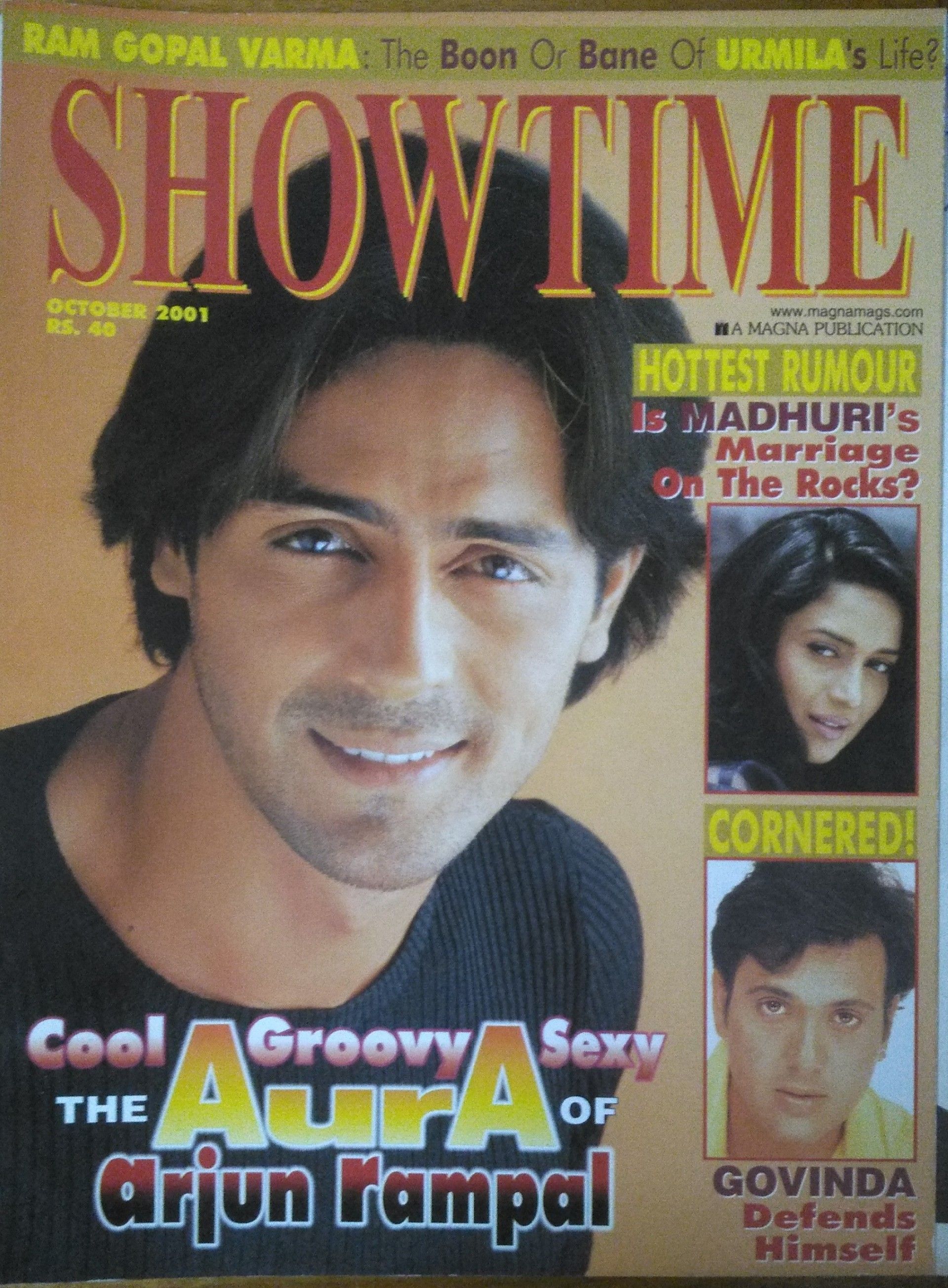 SHOWTIME (In) magazine side cover  October 2001