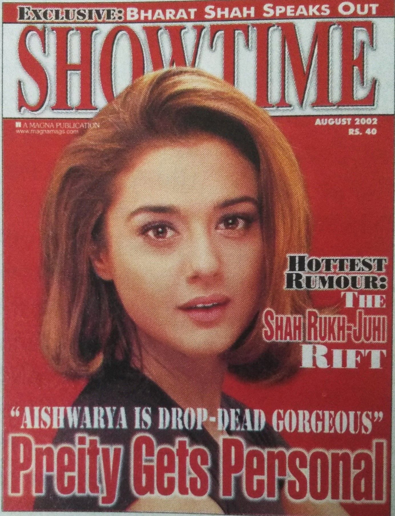 SHOWTIME (In) magazine side cover  August 2002