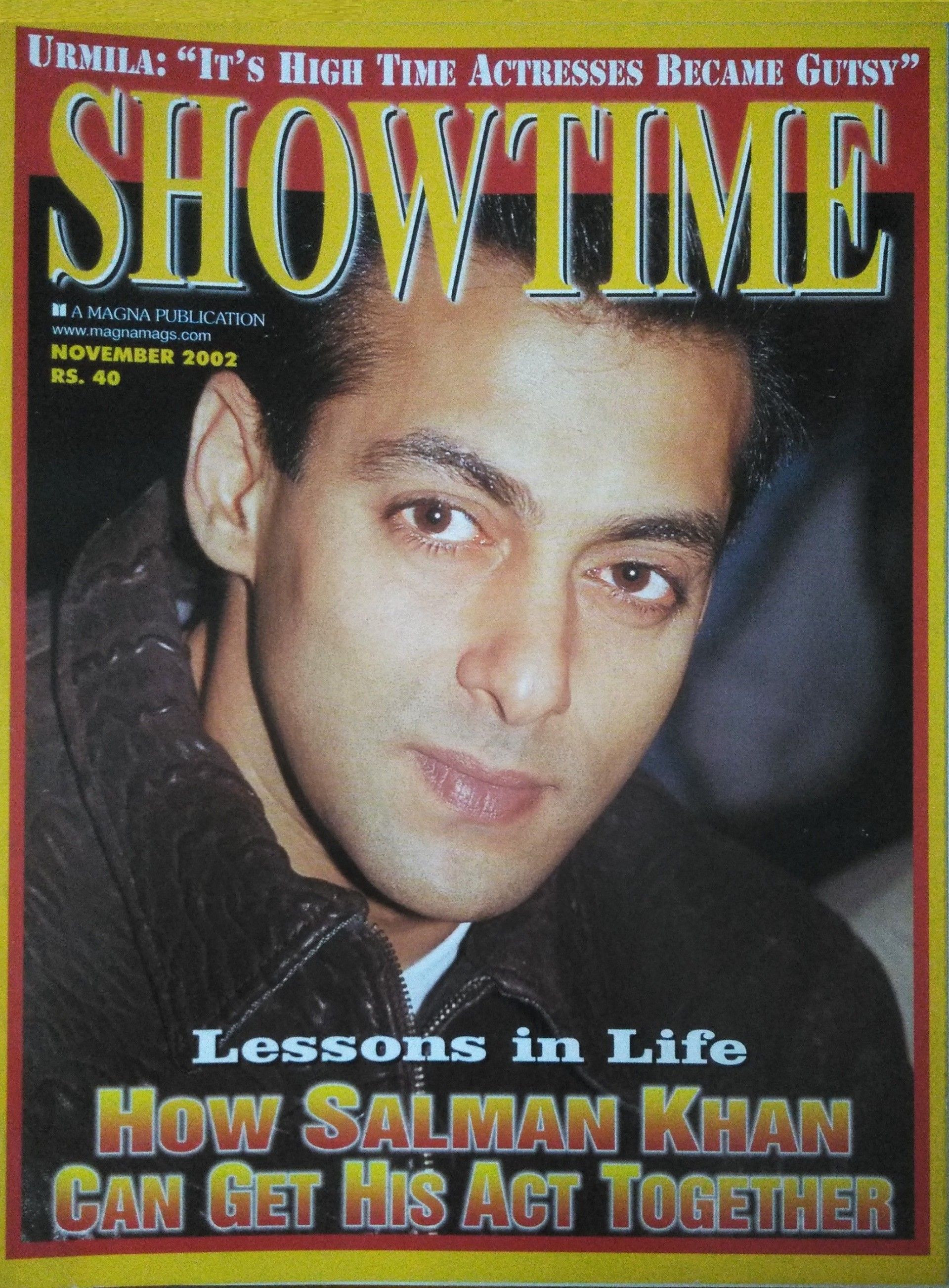 SHOWTIME (In) magazine side cover  November 2002