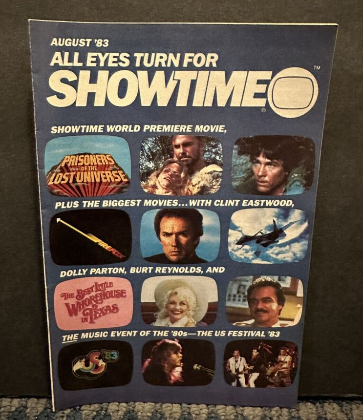 SHOWTIME (USA) magazine side cover  August 1983