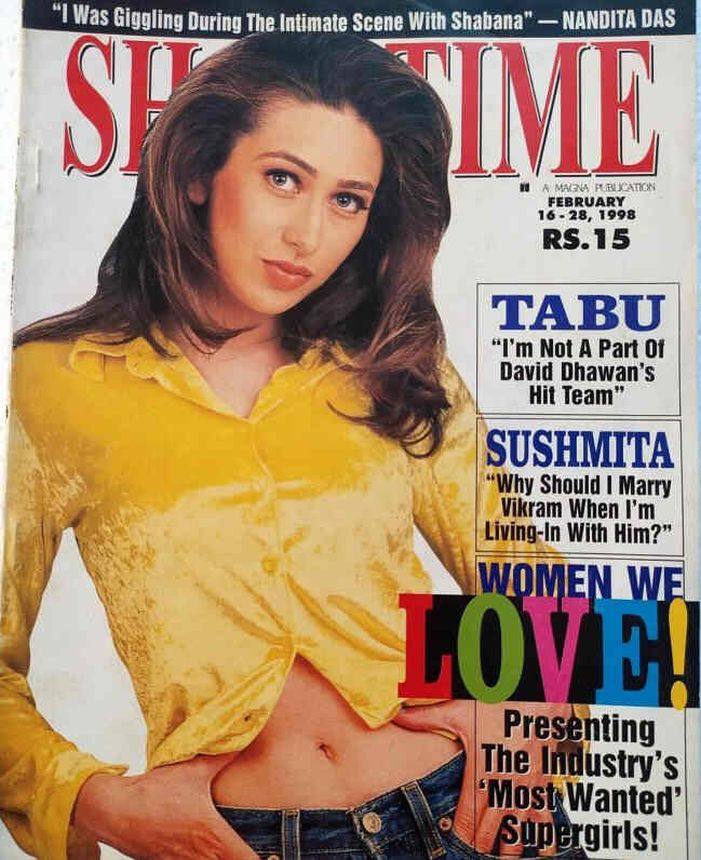 SHOWTIME (In) magazine side cover 16 February 1998