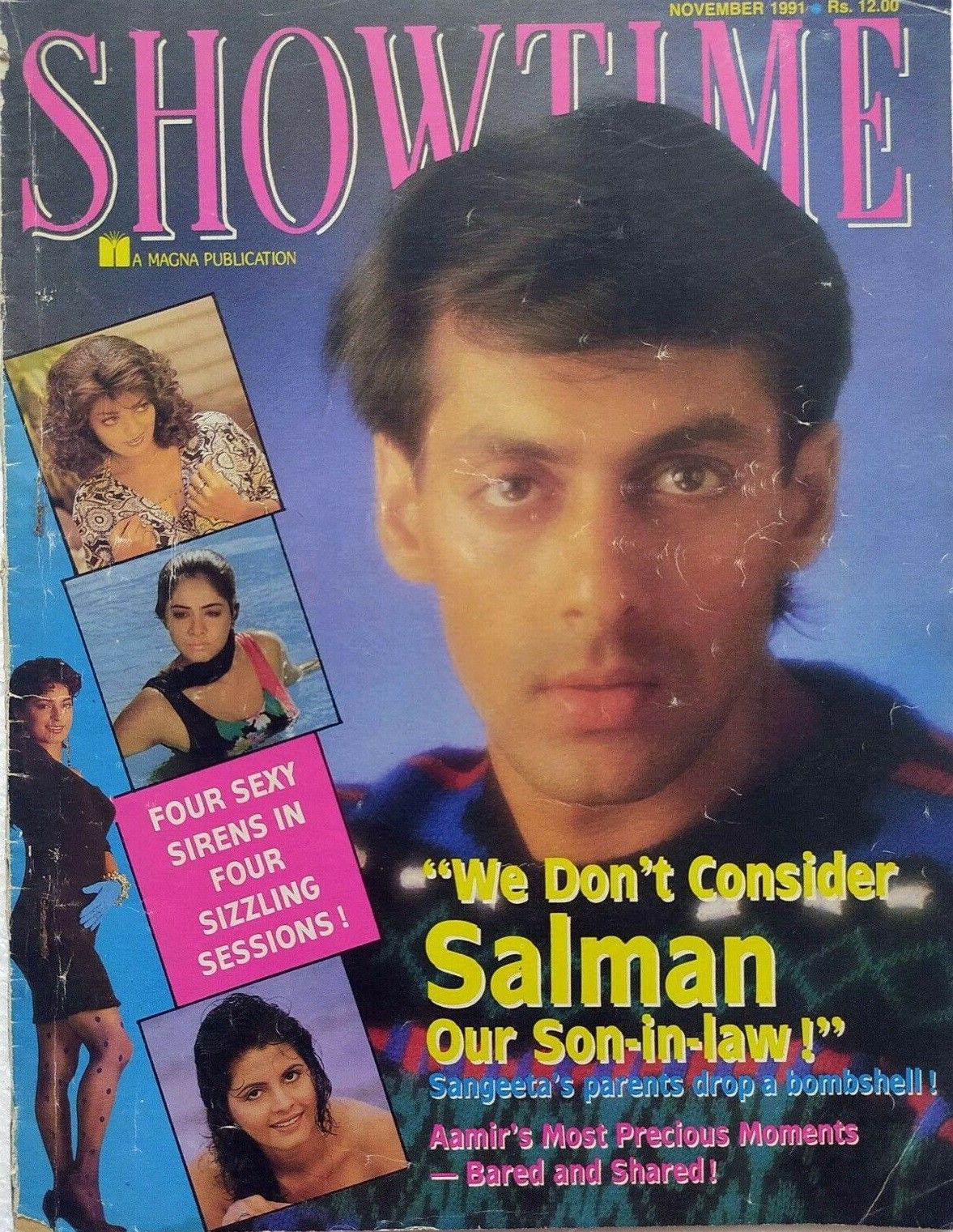SHOWTIME (In) magazine side cover  November 1991