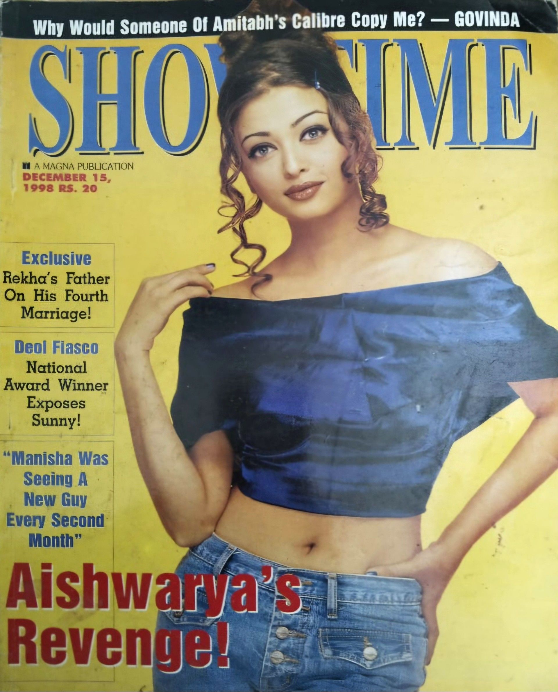 SHOWTIME (In) magazine side cover 15 December 1998