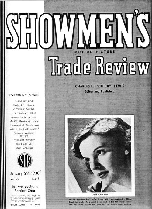SHOWMENS TRADE REVIEW magazine side cover 29 January 1938