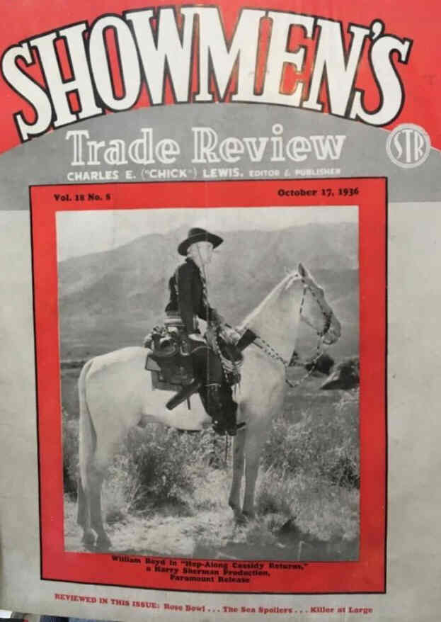 SHOWMENS TRADE REVIEW magazine side cover 17 October 1936