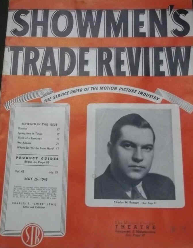 SHOWMENS TRADE REVIEW magazine side cover 26 May 1945