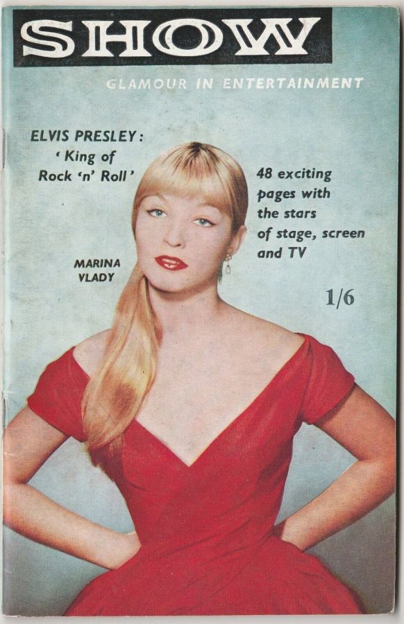 SHOW (UK) magazine side cover Issue 18   1957