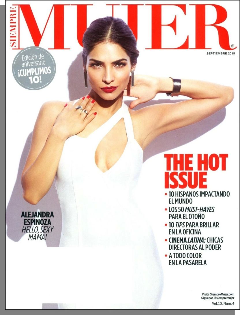 SIEMPRE MUJER magazine side cover  September 2015