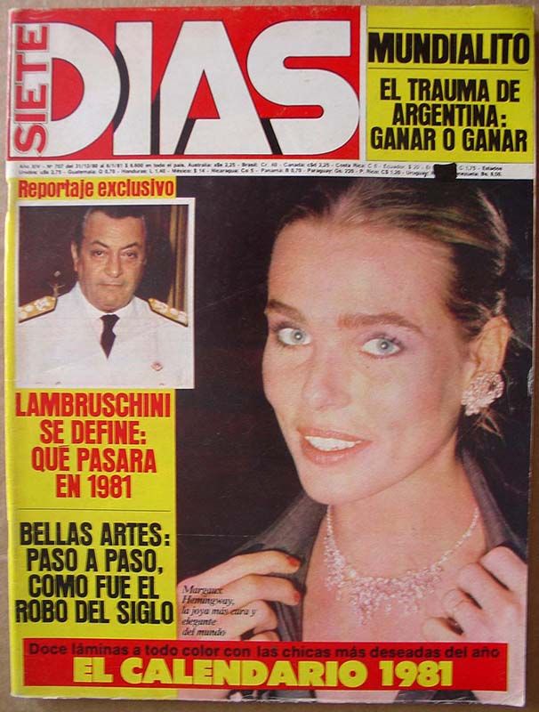 SIETE DIAS magazine side cover Issue 707 6 January 1981