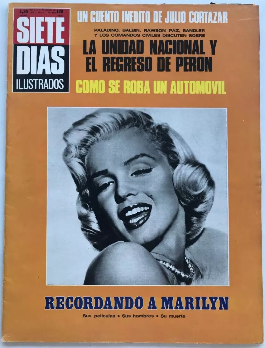 SIETE DIAS magazine side cover Issue 169  August 1970