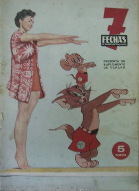 SIETE FECHAS magazine side cover  July 1953