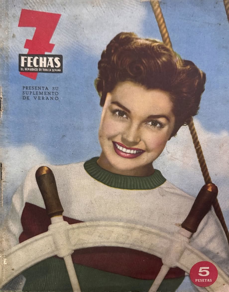 SIETE FECHAS magazine side cover  July 1954