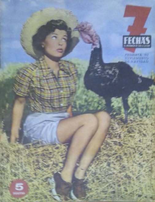 SIETE FECHAS magazine side cover  December 1954