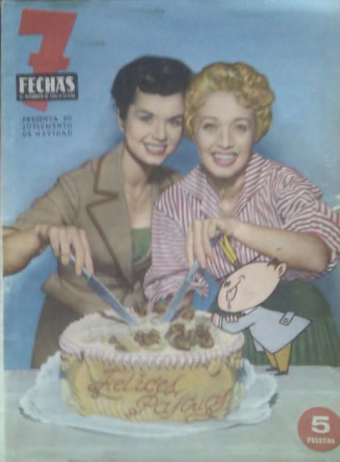 SIETE FECHAS magazine side cover  December 1955