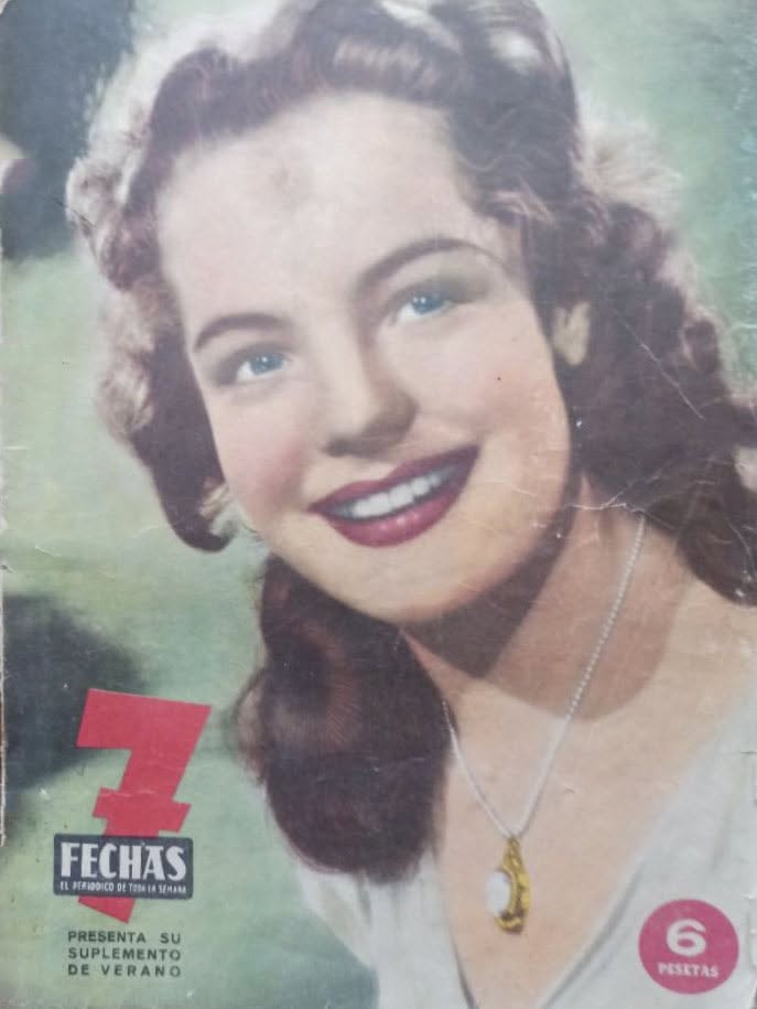 SIETE FECHAS magazine side cover  July 1956