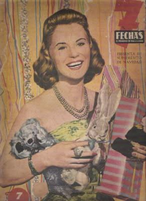 SIETE FECHAS magazine side cover  December 1957