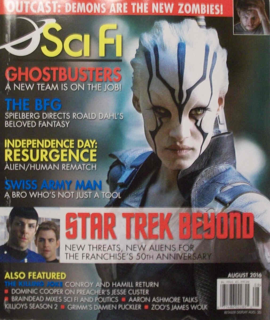 SCI FI magazine side cover August 2016