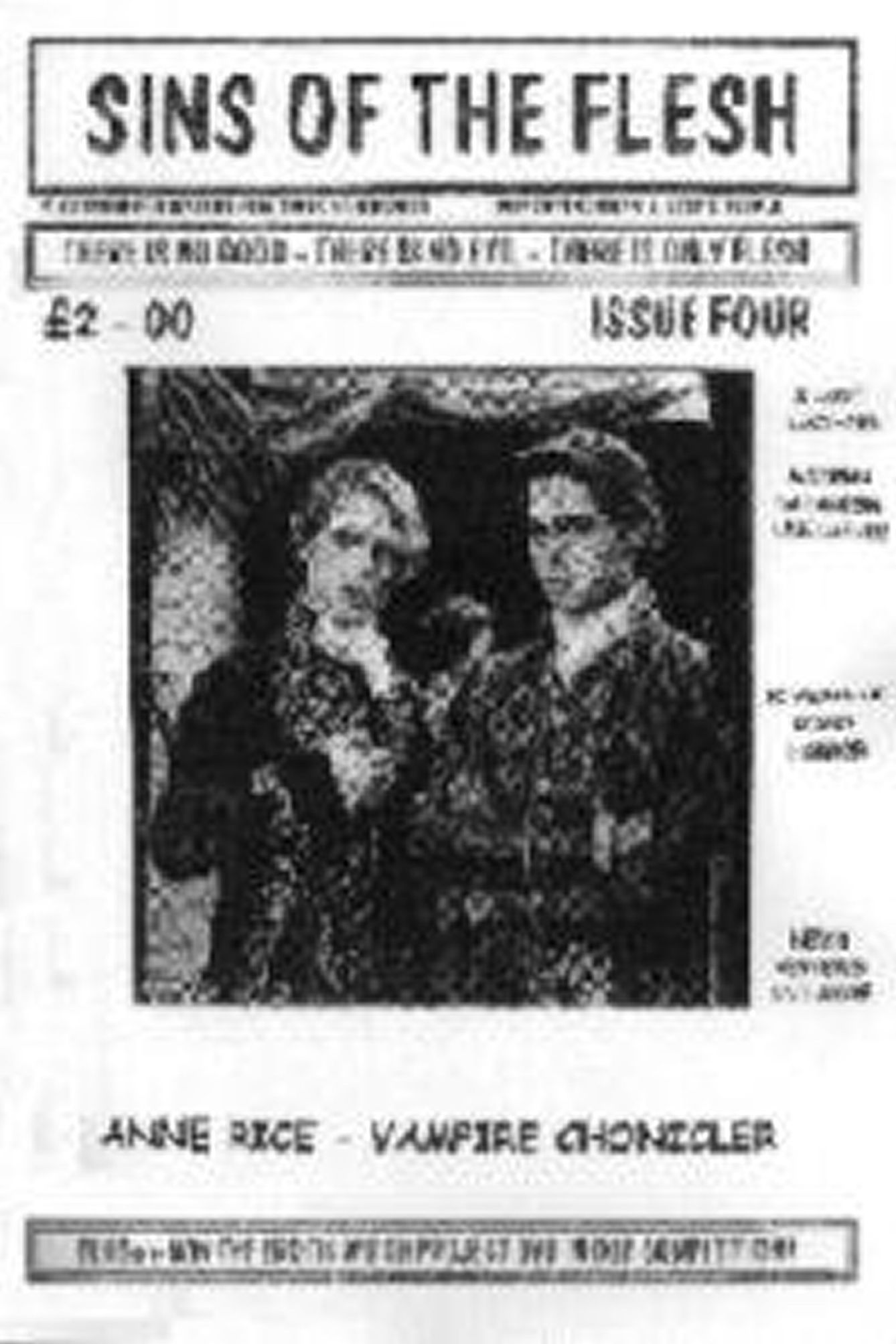 SINS OF THE FLESH (2002) magazine side cover Issue 4   
