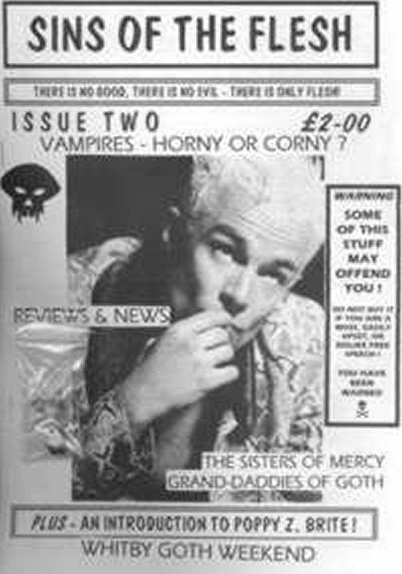 SINS OF THE FLESH (2002) magazine side cover Issue 2   2002