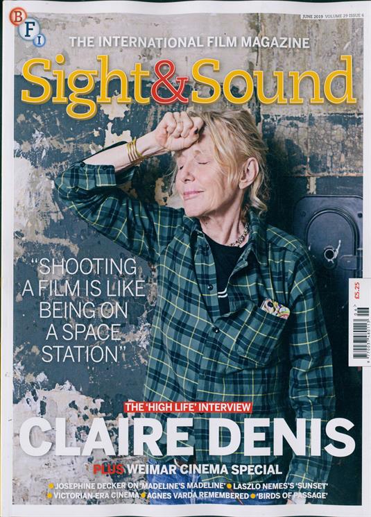 SIGHT AND SOUND magazine side cover  June 2019