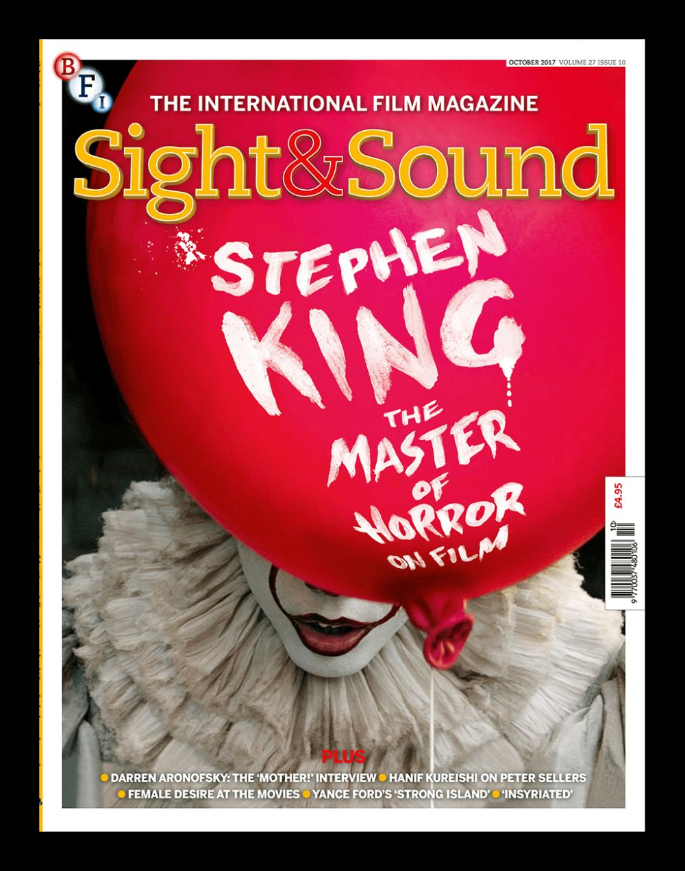 SIGHT AND SOUND magazine side cover  October 2017