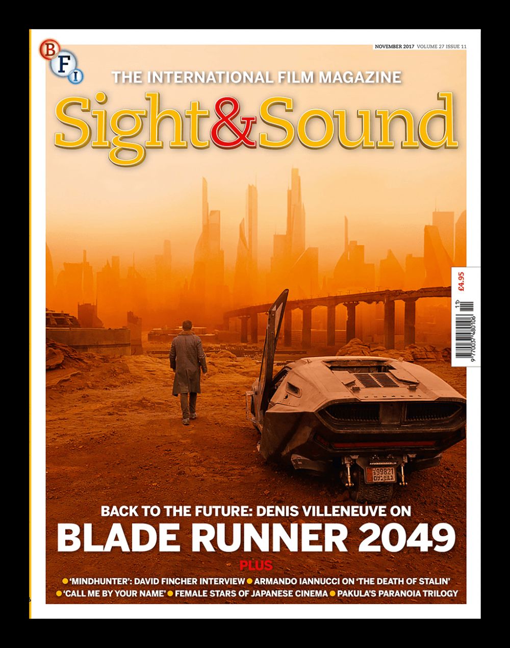 SIGHT AND SOUND magazine side cover  November 2017