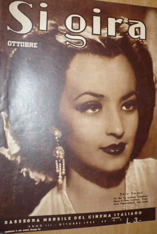 SI GIRA : RASSEGNA MENSILE DEL CINEMA ITALIANO magazine side cover Issue 7 October 1942