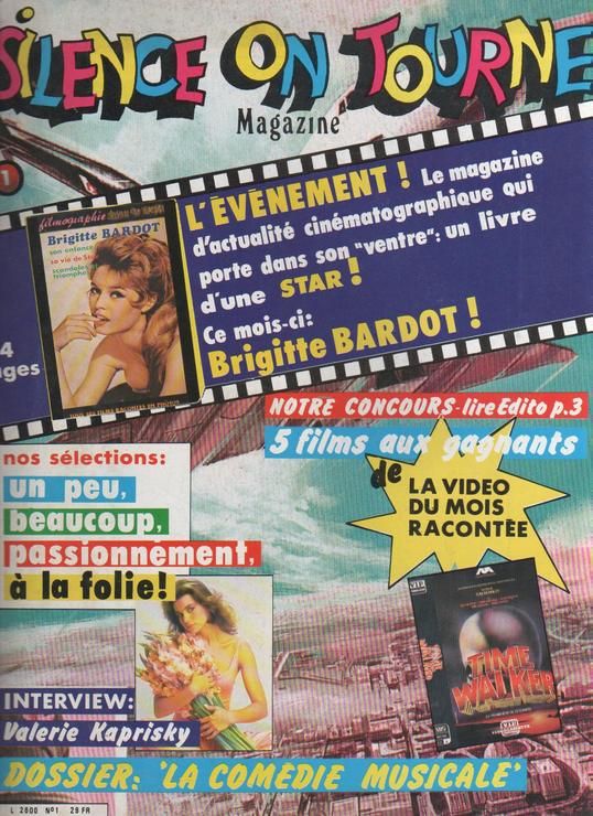 SILENCE ON TOURNE magazine side cover Issue 1  1985