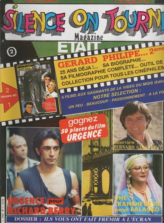 SILENCE ON TOURNE magazine side cover Issue 2  1985