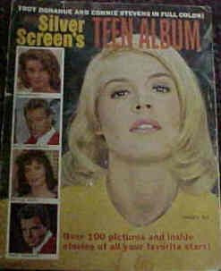 SILVER SCREEN ALBUM magazine side cover  1963