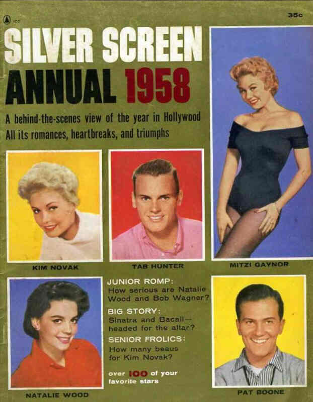 SILVER SCREEN magazine side cover  Annual  1958