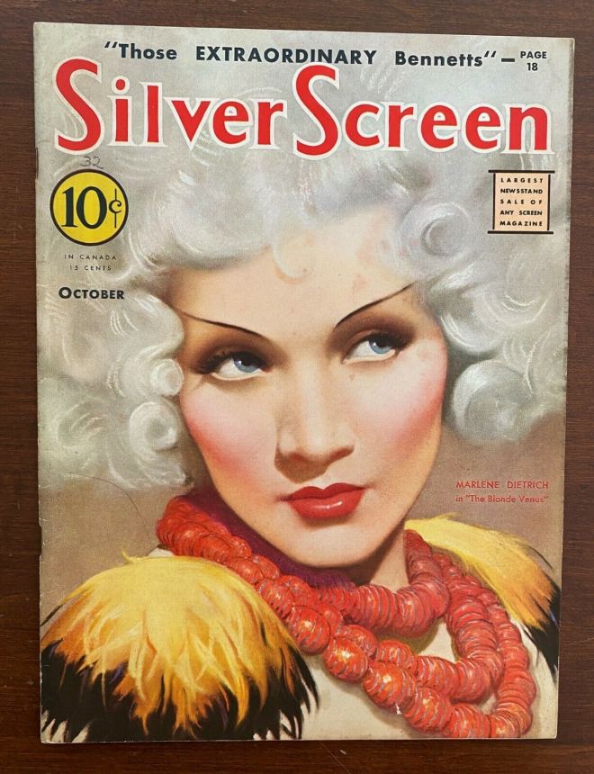 SILVER SCREEN magazine side cover October 1932