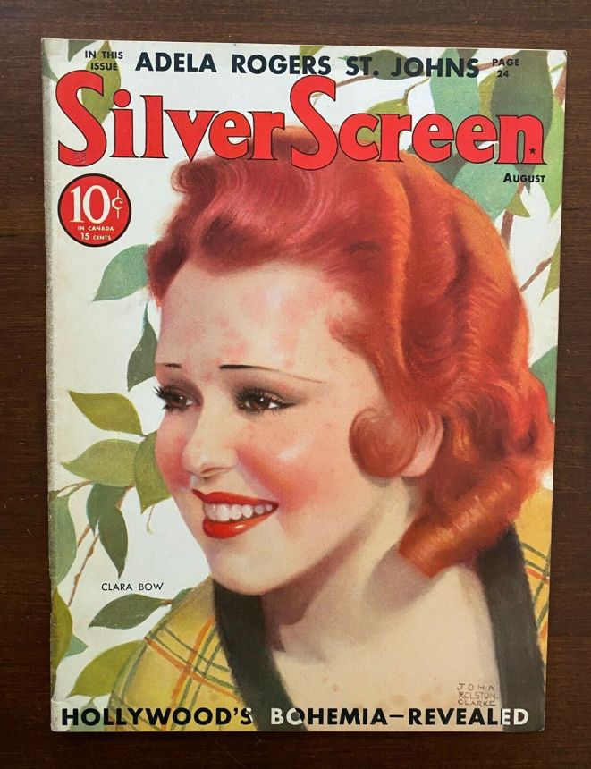 SILVER SCREEN magazine side cover August 1933