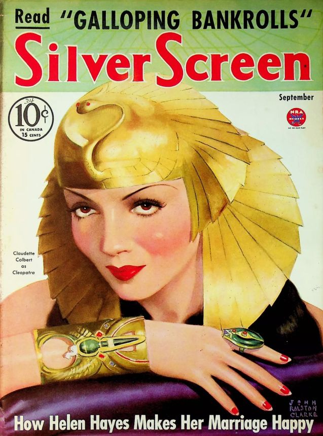 SILVER SCREEN magazine side cover September 1934