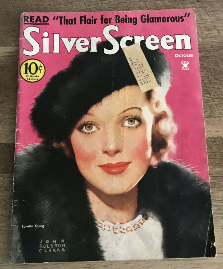 SILVER SCREEN magazine side cover October 1934